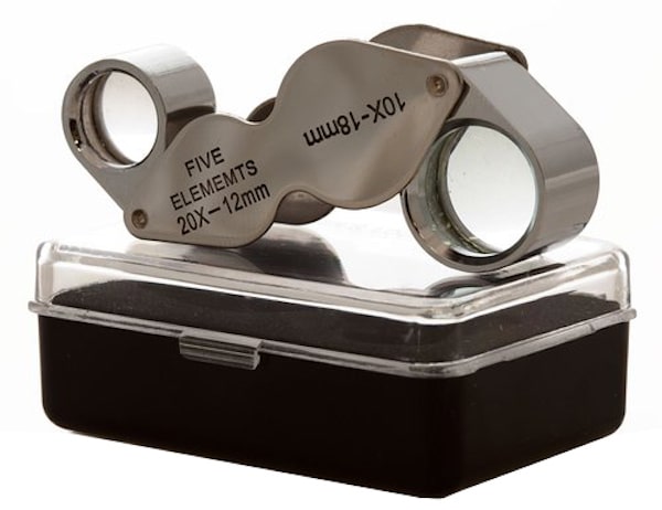 GSTK-783XX Optical Glass Magnifier 20x Magnification Magnifying LED Light  Jeweler Loupe Gemstone