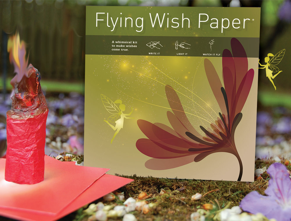 Flying Wish Paper SWAN LAKE LOVE Write It, Light It & Watch It Fly Mini Kit  With 15 Wishes 