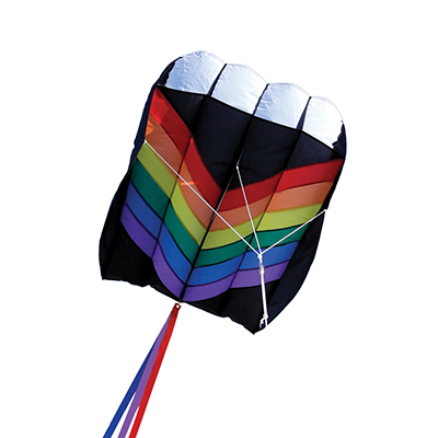 thumbnail image 2 of In The Breeze Rainbow Stripes 5.0 Air Foil Kite - Easy To Fly With 300ft Line & Carry Bag 2 of 11