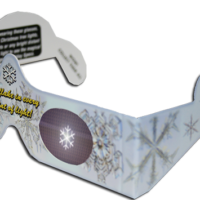 Holographic Snowflake 3D glasses