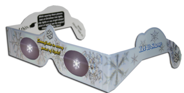 Holographic Snowflake 3D glasses