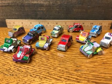 recycled tin can cars