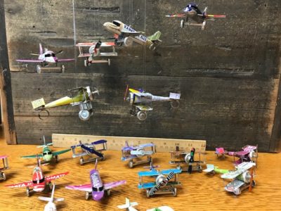 recycled tin can planes