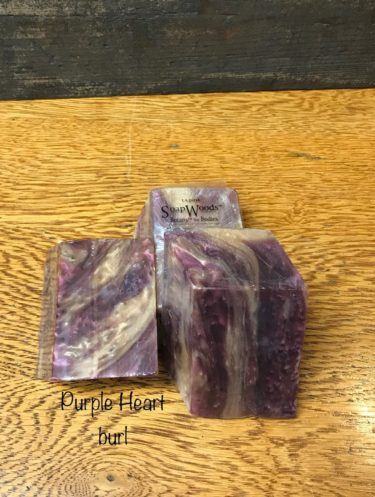 purple heart burl soap