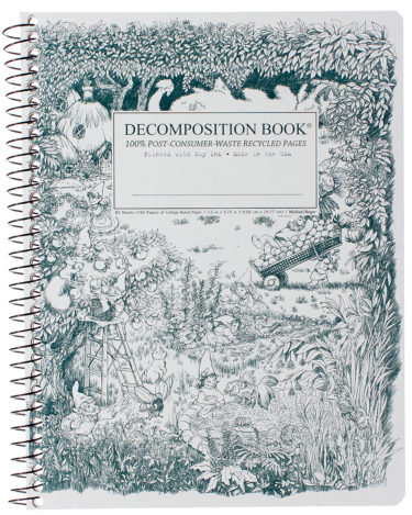100% post consumer recycled notebooks at Northwest Nature Shop in Ashland, Oregon