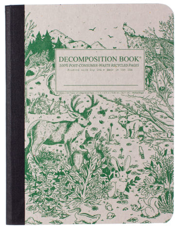 100% post consumer recycled notebooks at Northwest Nature Shop in Ashland, Oregon