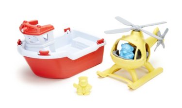 Rescue Boat and Helicopter