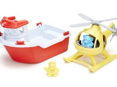 Rescue Boat and Helicopter