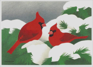 Holiday cards printed in the USA on 100% post-consumer waste recycled paper at Northwest Nature Shop, Ashland Oregon