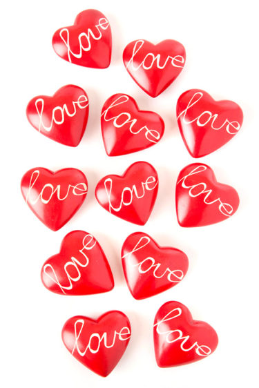Fair Trade Valentine's Day Gift Handcarved soapstone hearts at Northwest Nature Shop in Ashland Oregon