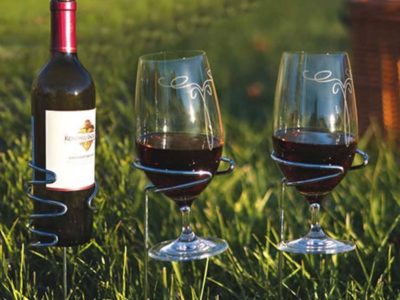 Wine Glass Holder Stakes at Northwest Nature Shop in Ashland Oregon