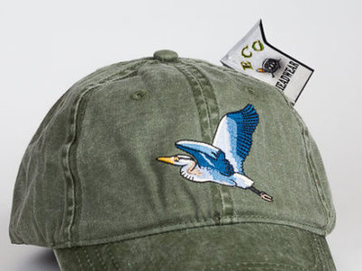 Great Blue Heron Cap at Northwest Nature Shop in Ashland Oregon