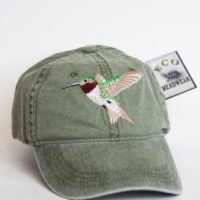 Ruby-Throated Hummingbird Cap at Northwest Nature Shop in Ashland Oregon