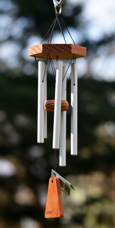 Arias windchimes -satin silver