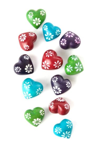 Handcarved Soapstone Hearts at Northwest nature Shop in Ashland Oregon