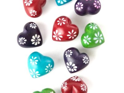 Handcarved Soapstone Hearts at Northwest nature Shop in Ashland Oregon