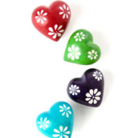 Handcarved Soapstone Hearts at Northwest nature Shop in Ashland Oregon