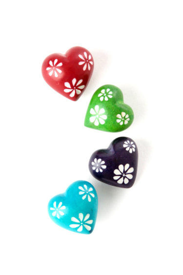 Handcarved Soapstone Hearts at Northwest nature Shop in Ashland Oregon