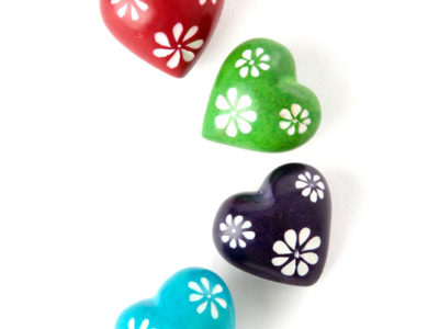 Handcarved Soapstone Hearts at Northwest nature Shop in Ashland Oregon