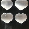 Selenite hearts at Northwest Nature Shop in Ashland Oregon