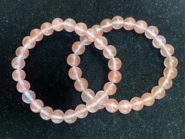 Bracelet - Round Pink Quartz