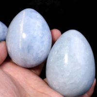 Blue calcite egg at Northwest Nature Shop in Ashland Oregon
