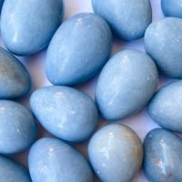 Blue calcite egg at Northwest Nature Shop in Ashland Oregon