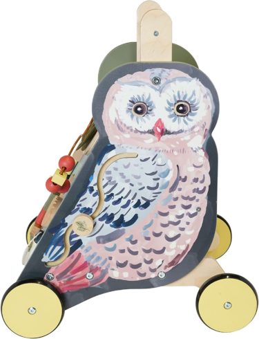 Wildwoods Owl Push Cart for Toddlers at Northwest Nature Shop in Ashland Oregon Toddler Wooden Toys