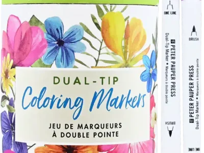 Dual-tip coloring markers