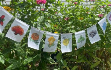 Botanical prayer flags