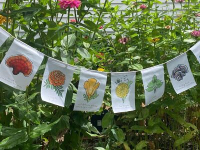 Botanical prayer flags