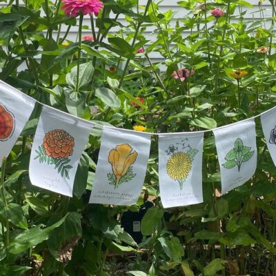 Botanical prayer flags