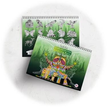 Woodland critters coloring book