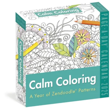 calm coloring 2025 page a day picture