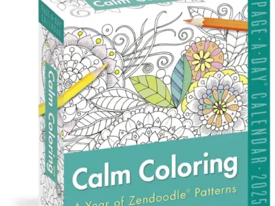 calm coloring 2025 page a day picture