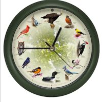 singing bird clock front